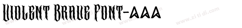 Violent Brave Font字体转换
